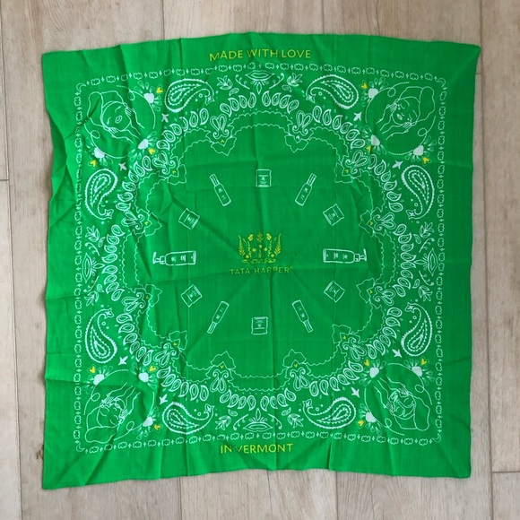 Tata Harper | Green Bandana - Picture 4 of 5